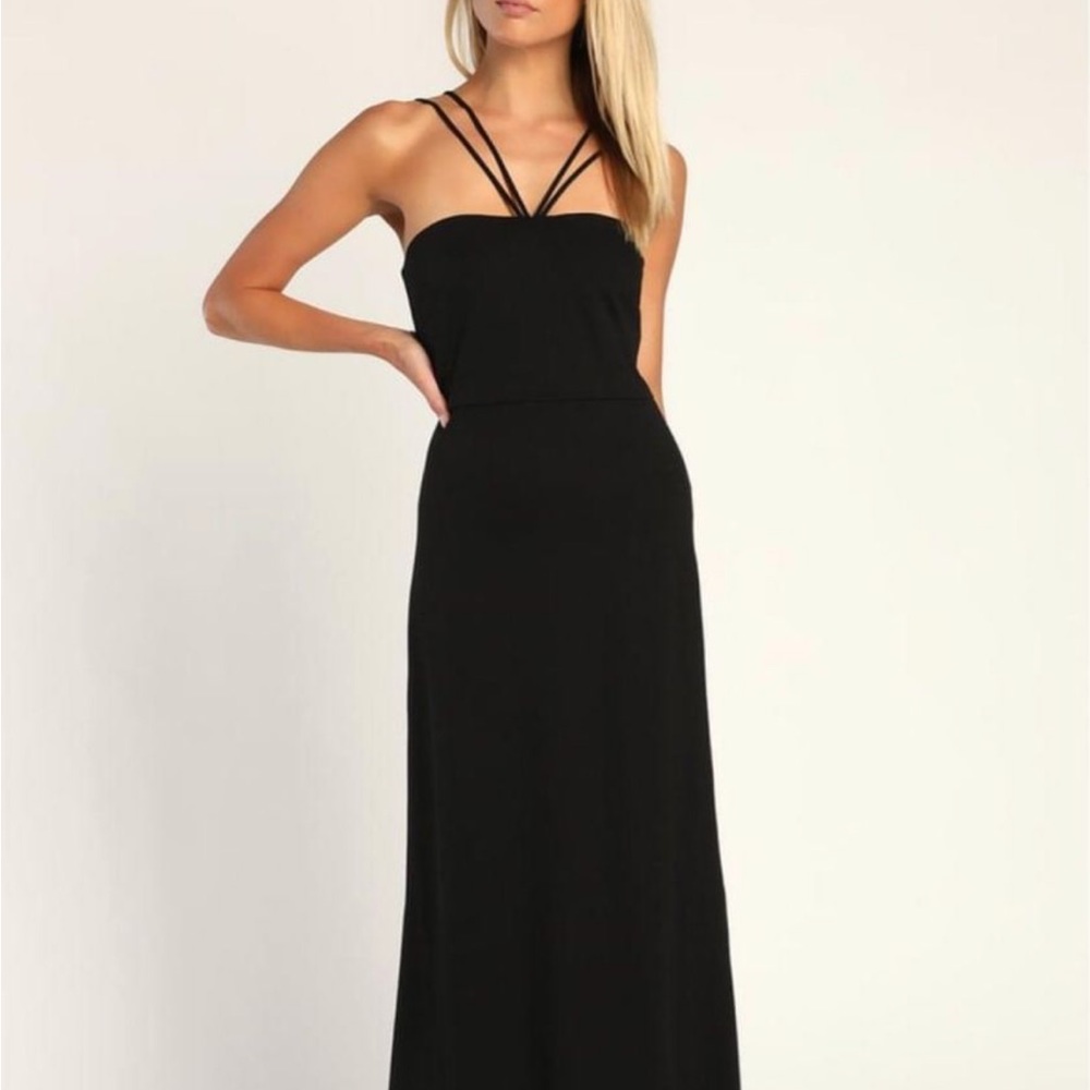 Lulus bridesmaid black dress like new